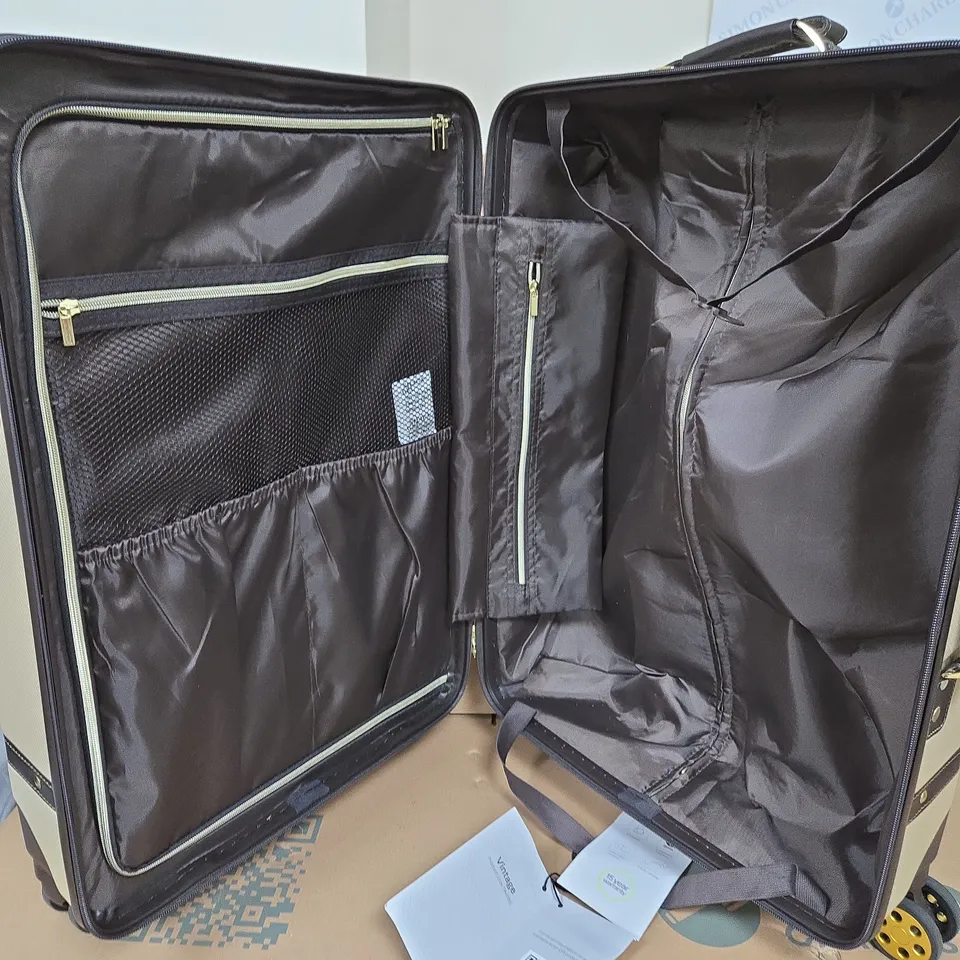 ROCK LUGGAGE VINTAGE GOLD SUITCASE 