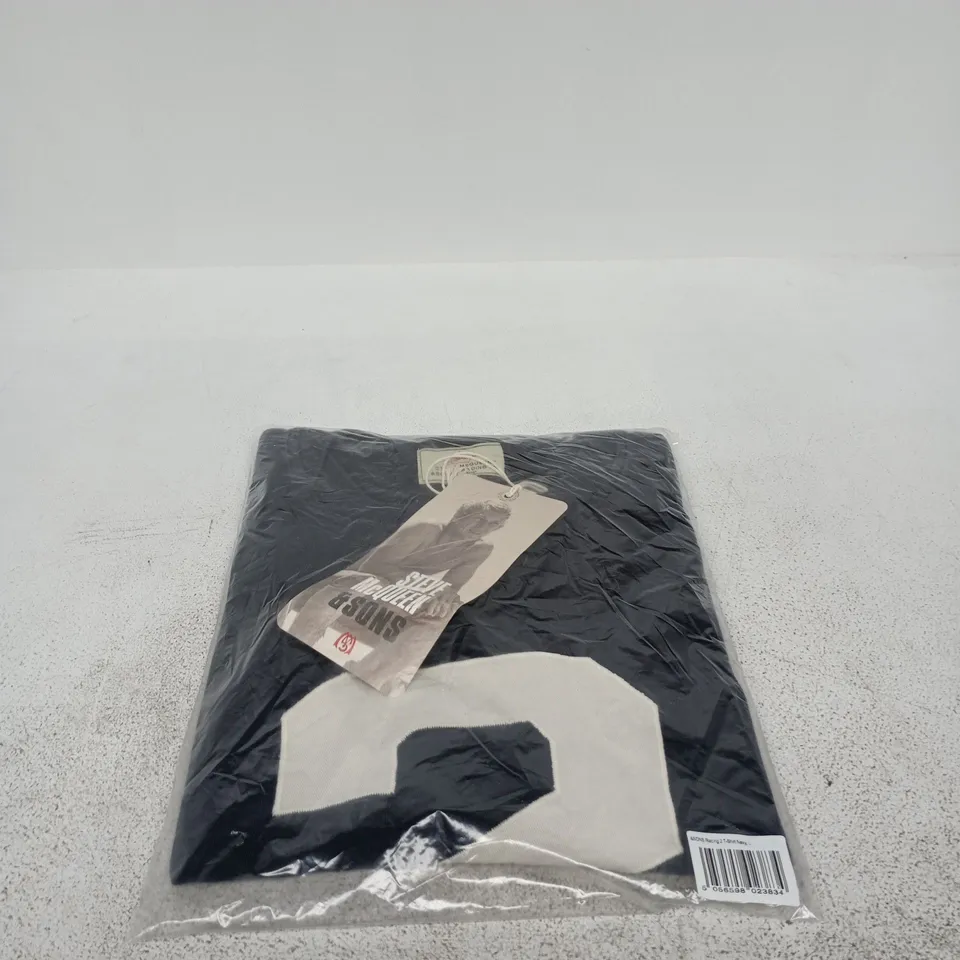 STEVE MCQUEEN & SONS RACING "2" GRAPHIC T SHIRT NAVY LARGE