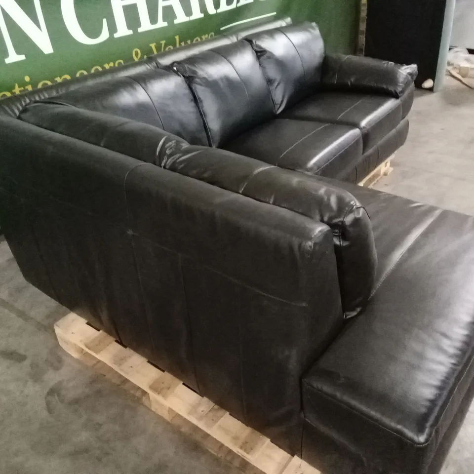 MARLOW ITALIAN LEATHER CORNER LEATHER CHAISE SOFA RRP £2399