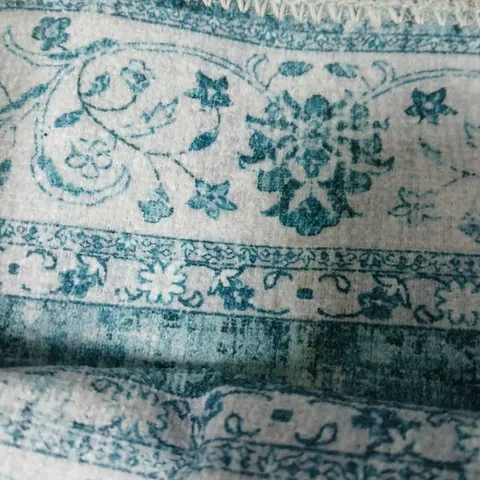 PALE BLUE NON SLIP WOVEN RUG - 80 X 300CM 