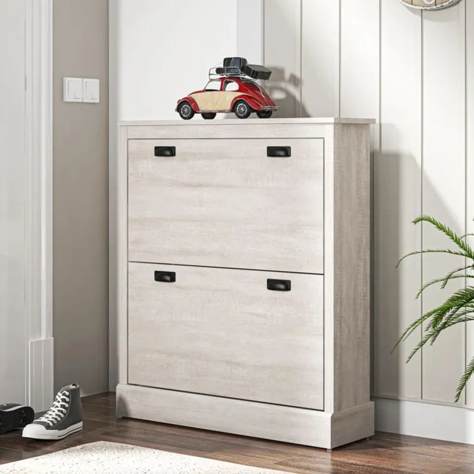 BOXED ETON 12 PAIR SHOE STORAGE CABINET 