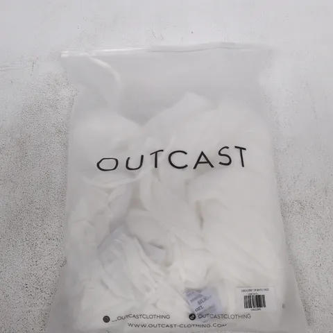 OUTCAST CLOTHING LUBELA CORSET TOP – WHITE, UK SIZE L