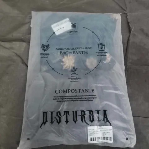 BAGED DISTURNBIA WHIM DRAGON EMBROIDED TULLE MIDAXI DRESS IN BLACK - UK 6