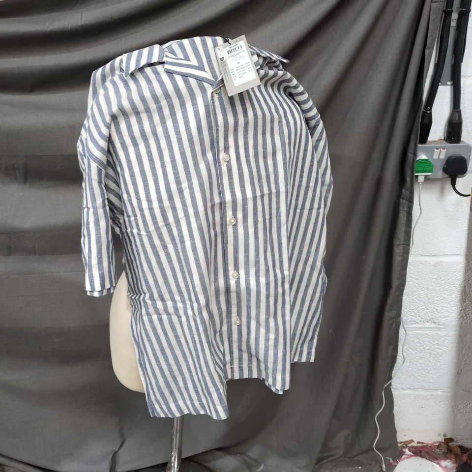 ONLY & SONS STRIPED SHIRT – BLUE/WHITE, SIZE XL