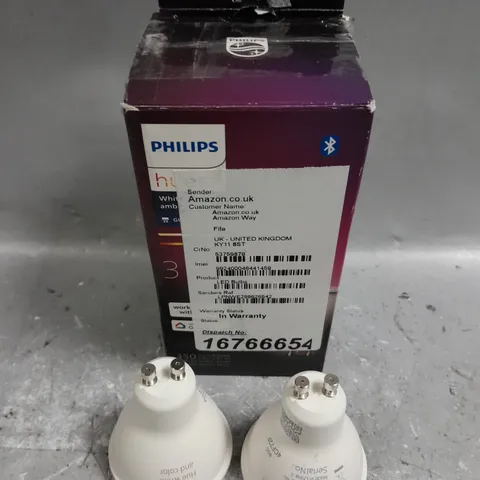 BOXED PHILIPS HUE WHITE & AMBIENT LIGHT SMART BULBS