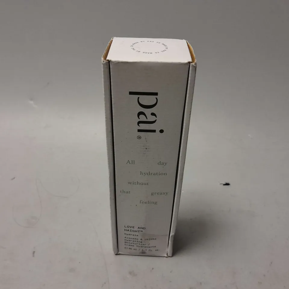 BOXED AND SEALED PAI LOVE AND HAIGHT HYDRATE MOISTURIZER (50ml)