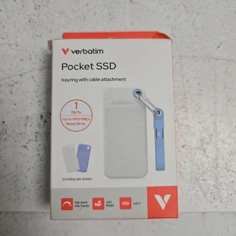 VERBATIM POCKET SSD 1TB USB-C PORTABLE SOLID STATE DRIVE – KEYRING