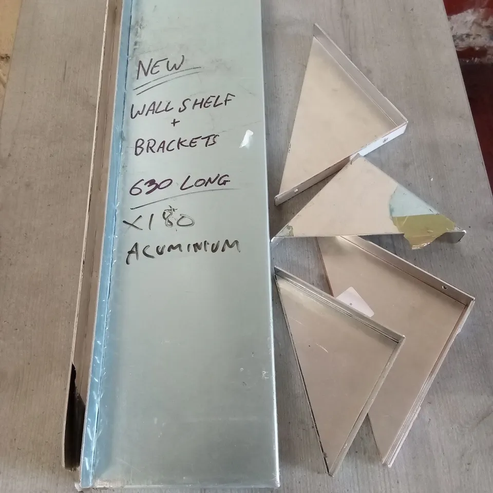SET OF 2 STAINLESS STEEL SHELVES FOR A COMMERCIAL KITCHEN 