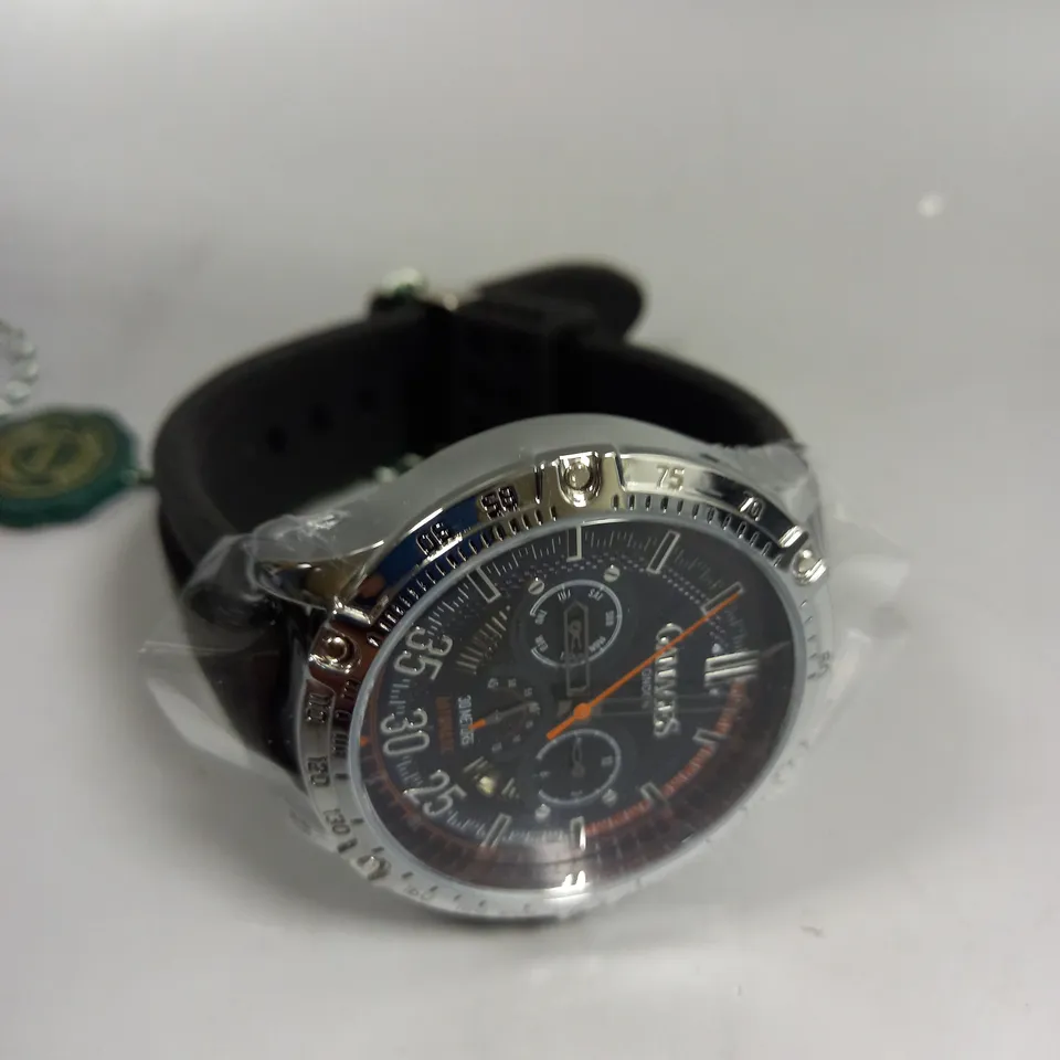 BOXED GAMAGES MECHANICAL RACER STEEL WATCH 
