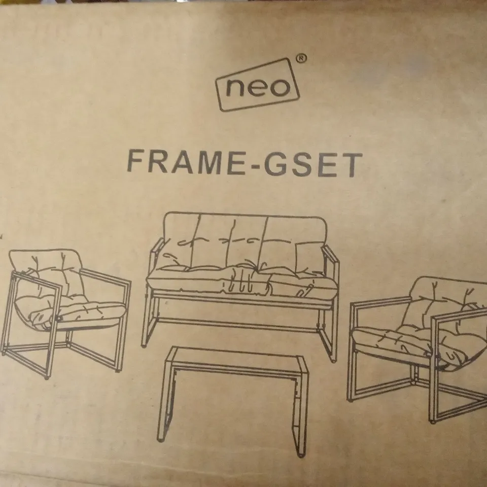 BOXED NEO GARDEN FURNITURE SET - GREY