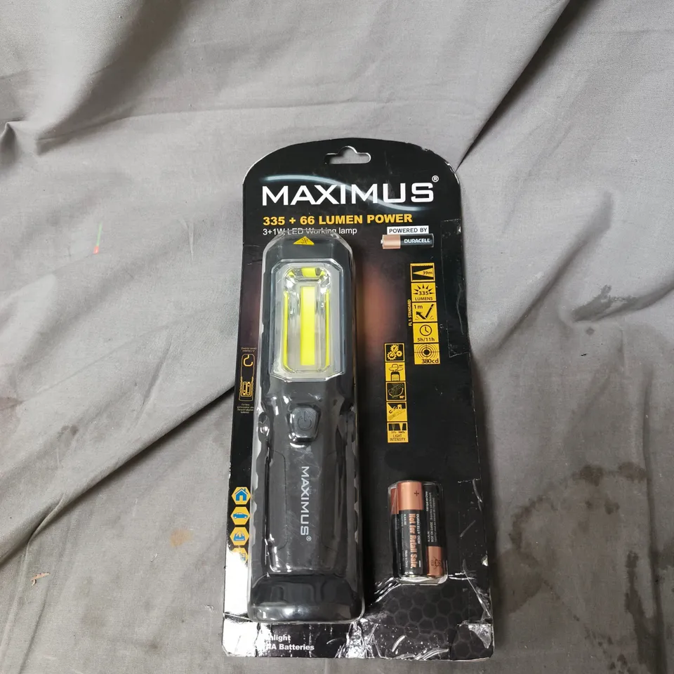 MAXIMUS 335 + 66 LUMEN POWER LED WORKING LAMP (3+1W) WITH BATTERIES