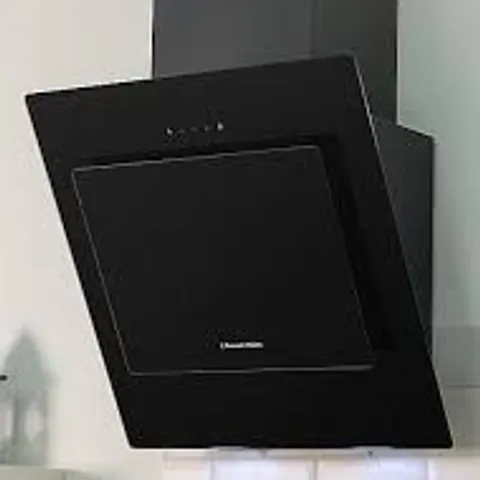 BOXED RUSSELL HOBBS RHGCH702B CHIMNEY COOKER HOOD - BLACK GLASS