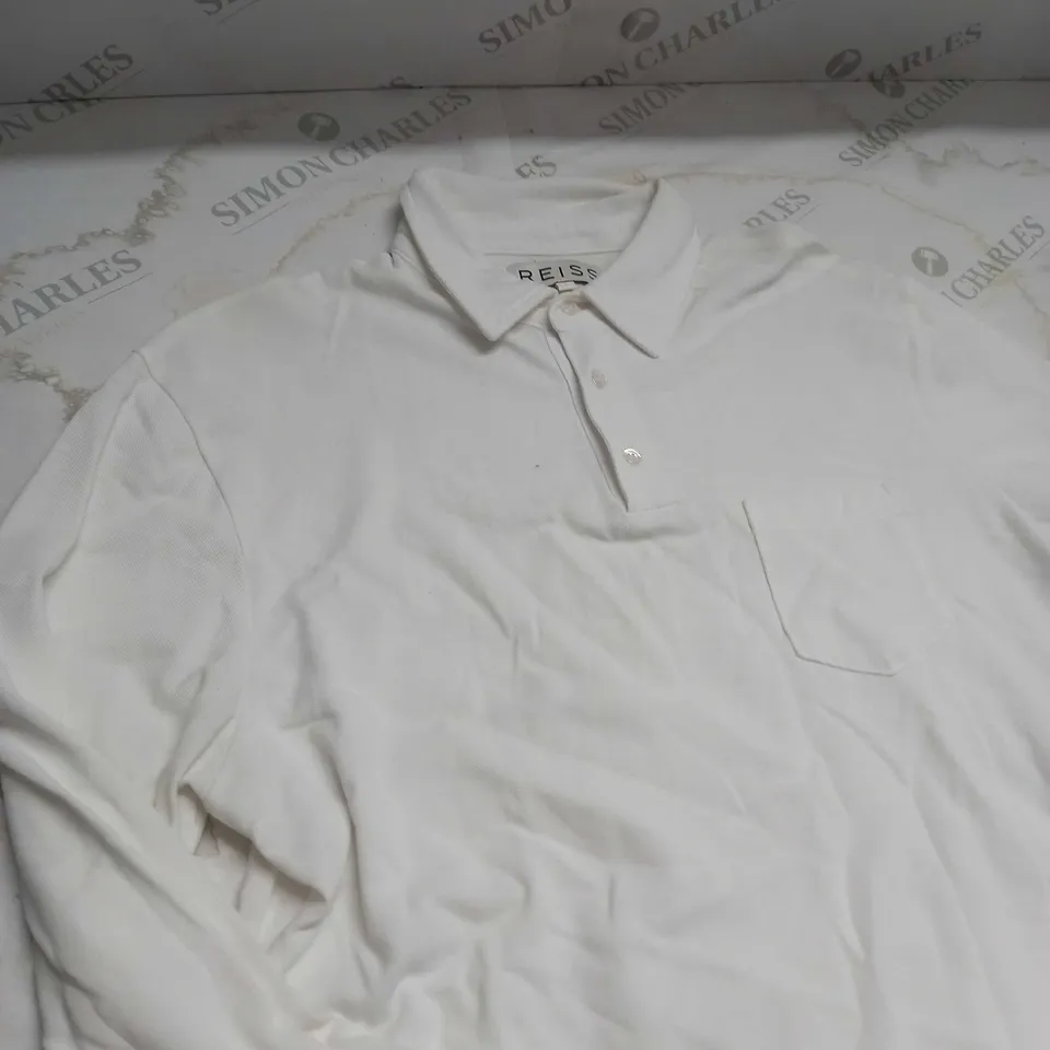 REISS LONG SLEEVED POLO SHIRT SIZE L 