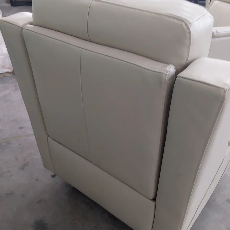 DESIGNER SIENNA POWER RECLINING EASY CHAIR BONE CHINA LEATHER 