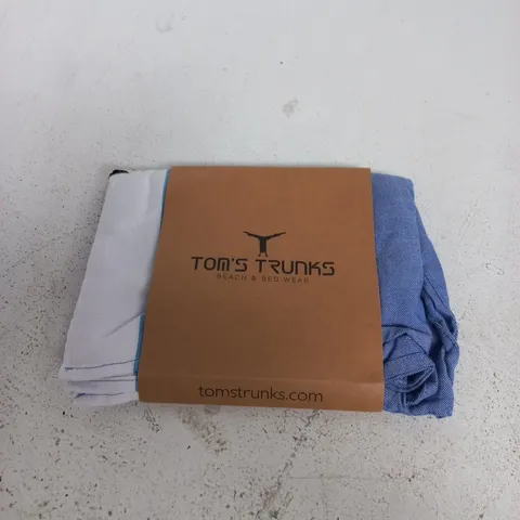 TOM'S TRUNKS CLASSIC SHORT SHORTS – BLUE – SIZE M