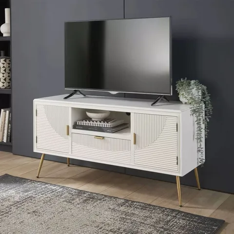 BRAND NEW BOXED HOMESDIRECT365 ADDISON WHITE TV UNIT