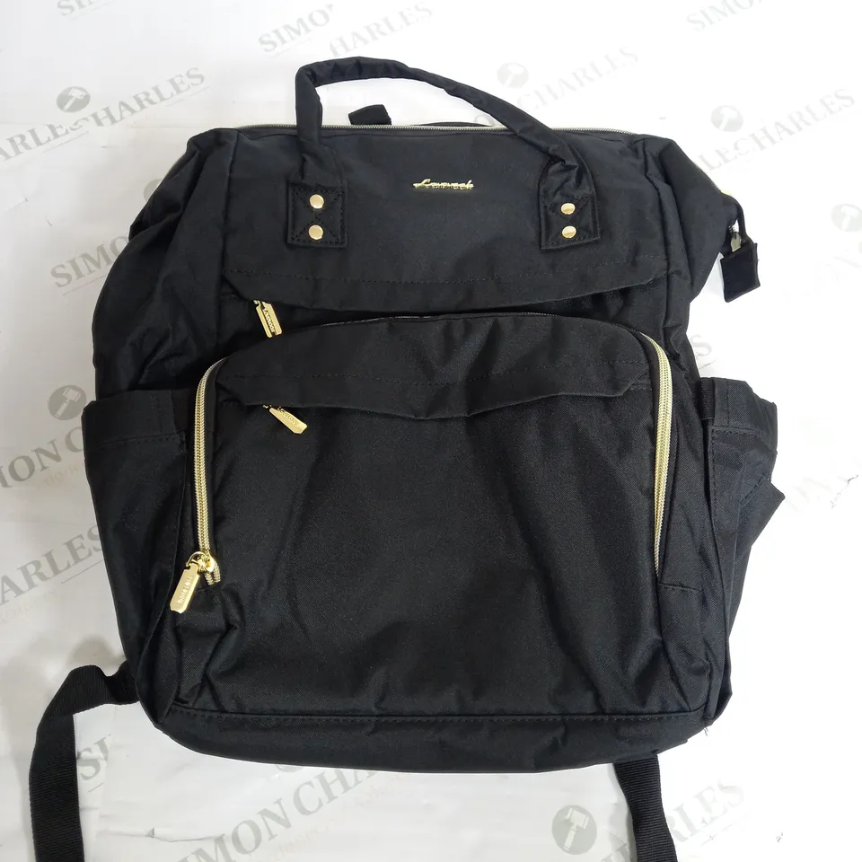 LOVEVOOK BLACK BACKPACK WITH GOLD ZIPS