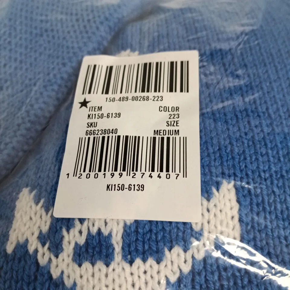 ABERCROMBIE AND FITCH BLUE KNIT JUMPER – SIZE MEDIUM (KI150-6139)
