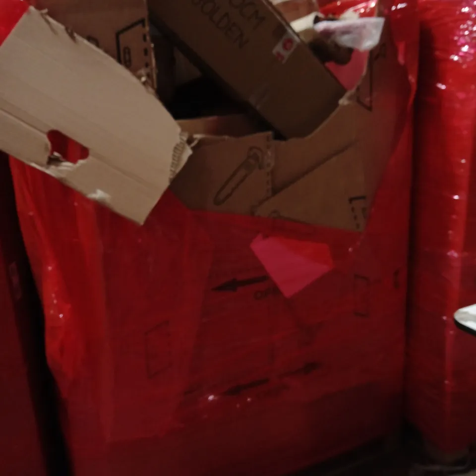 PALLET OF ASSORTED HOUSEHOLD GOODS AND PRODUCTS TO INCLUDE;FLOOR LAMP, PICTURE FRAME,POPUP TENT