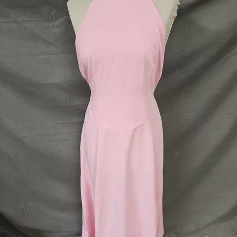 PRETTY LAVISH HAISLEY DROPPED WAIST MIDAXI DRESS IN PINK SIZE 8