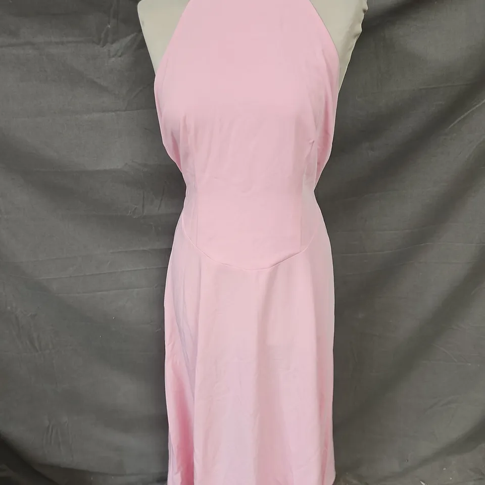 PRETTY LAVISH HAISLEY DROPPED WAIST MIDAXI DRESS IN PINK SIZE 8