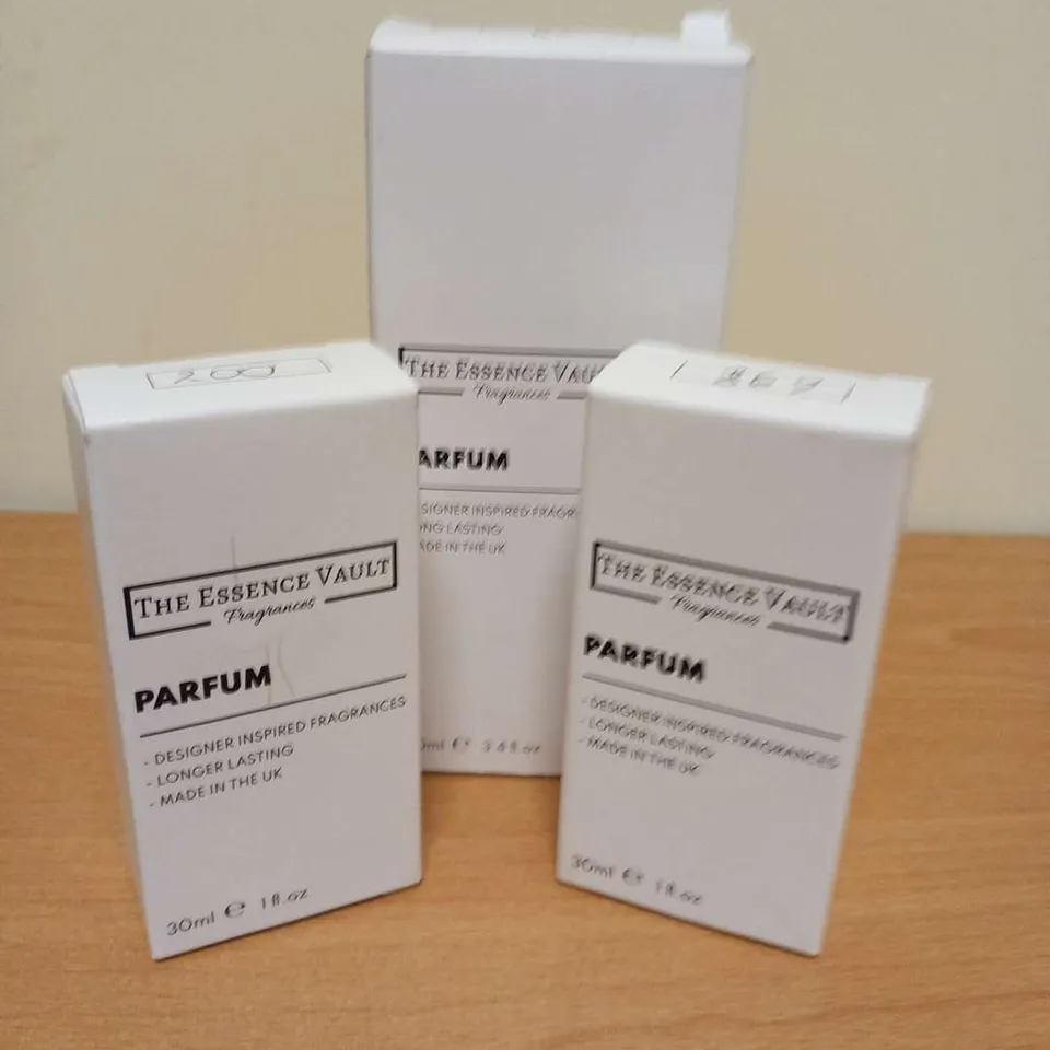 THREE ASSORTED ESSENCE VAULT FRAGRANCES