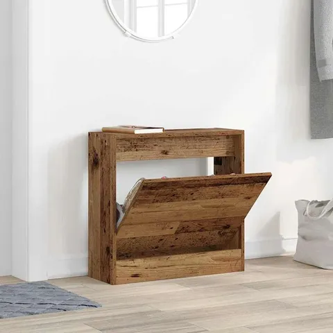 BOXED SHOE CABINET 60 X 21 X 57 CM ENGINEERED WOOD