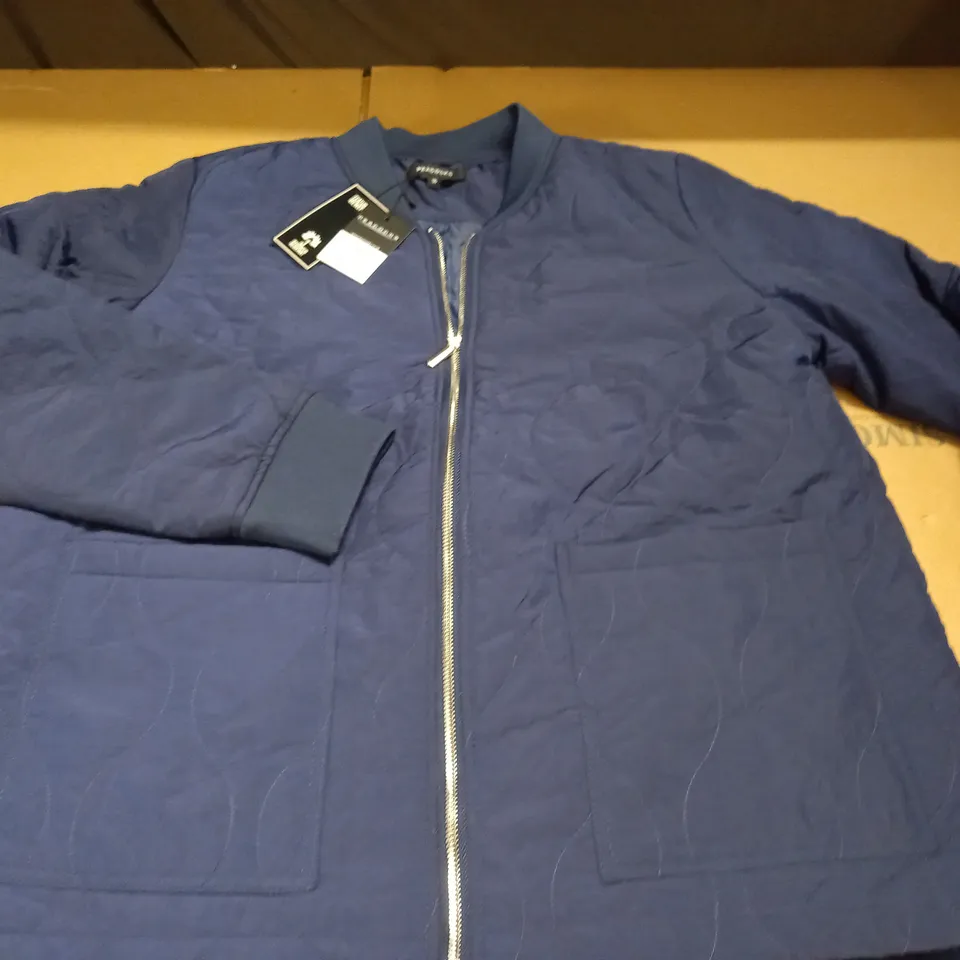 PEACOCKS SHOER RESISTANT BOMBER JACKET IN DARK BLUE - 16