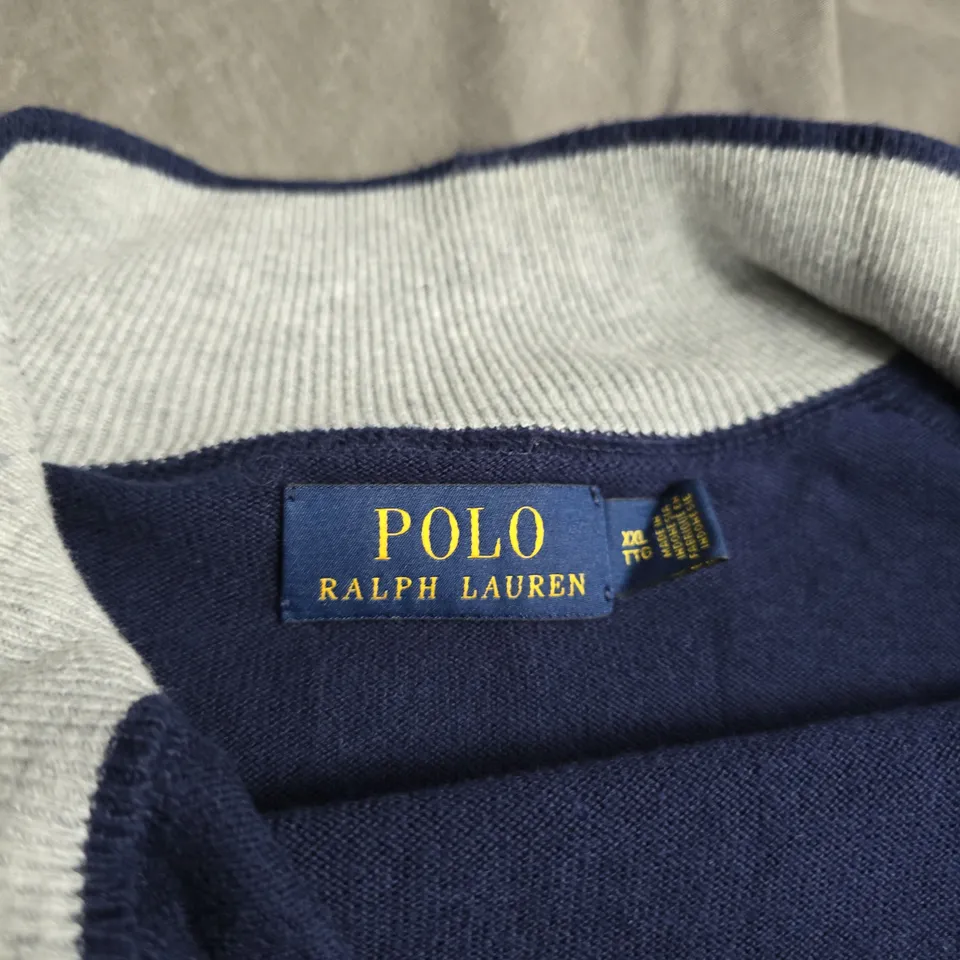 POLO RALPH LAUREN NAVY ZIP-UP JACKET – MEN'S XXL