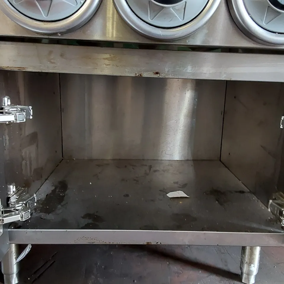 VIZU STAINLESS STEEL FAST SERVE CHIP DUMP WITH WIDE CUP 3 MODULE