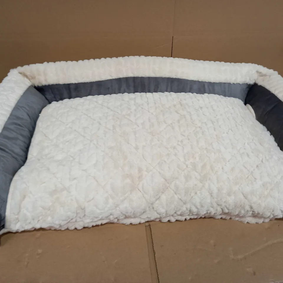 COZEE PAWS SOFA PET BED - CREAM/CHARCOAL GREY