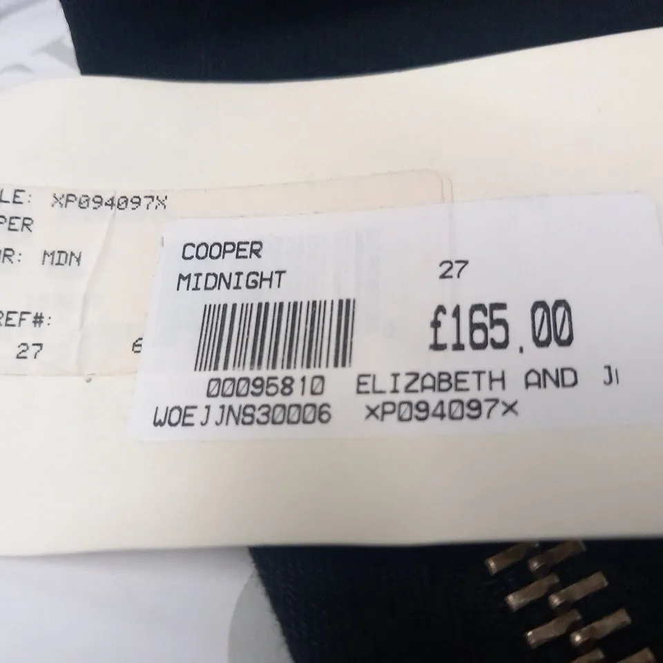TEXTILE ELIZABETH AND JAMES COOPER MIDNIGHT JEANS SIZE 27