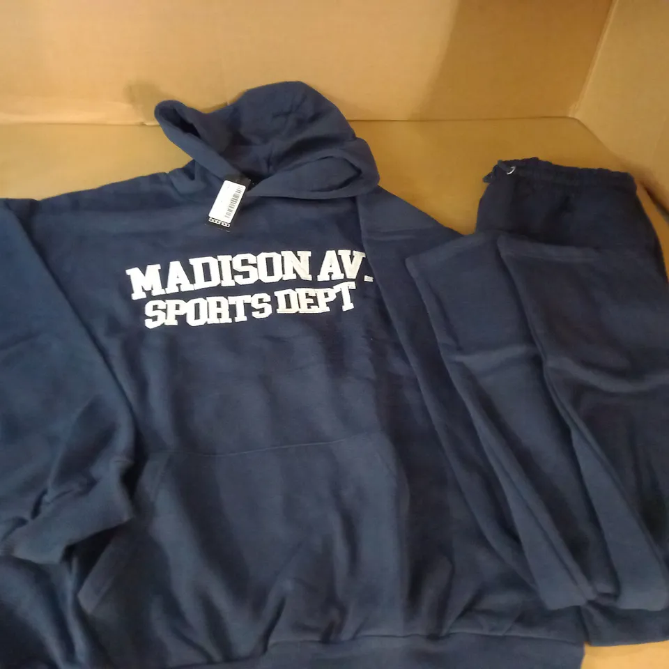 BOOHOO TALL MADISON HOODIE AND JOGGERS TRACKSUIT IN NAVY - M