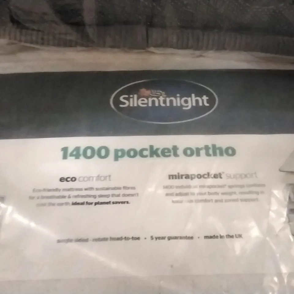 QUALITY BAGGED SILENTNIGHT 1400 POCKET ORTHO 3FT MATTRESS