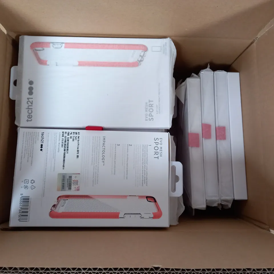 LOT OF APPROXIMATELY 20 TECH21 EVO MESH SPORT CASES FOR IPHONE 6 PLUS - CLEAR/PINK