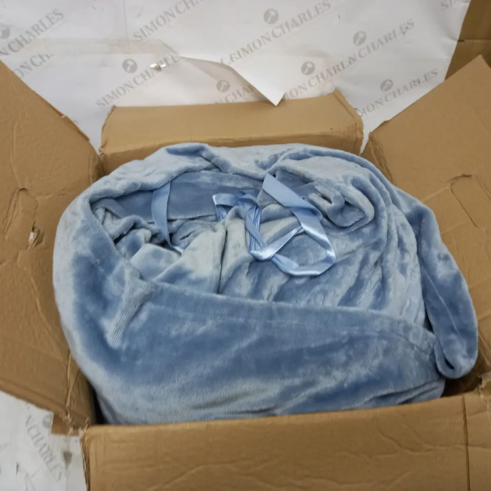 COZEE HOME 7PC COMPLETE BEDDING SET - SUPER KING - BLUE/NAVY