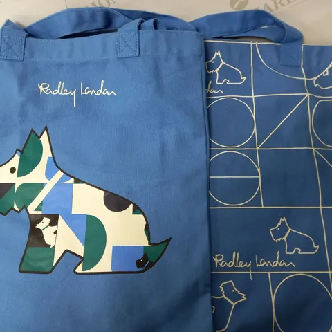 RADLEY LONDON CIRCLE MEWS SET OF 2 CANVAS TOTES IN BLUE