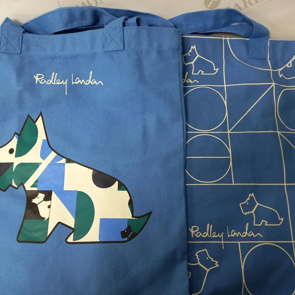 RADLEY LONDON CIRCLE MEWS SET OF 2 CANVAS TOTES IN BLUE