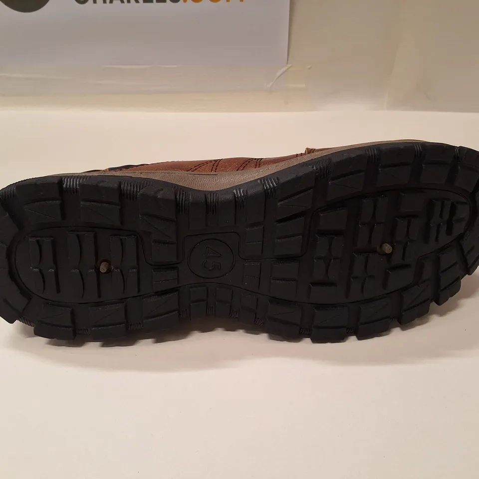 HAND-STITCHED LEATHER SHOES, MEN HIKING SHOES - UK 9.5