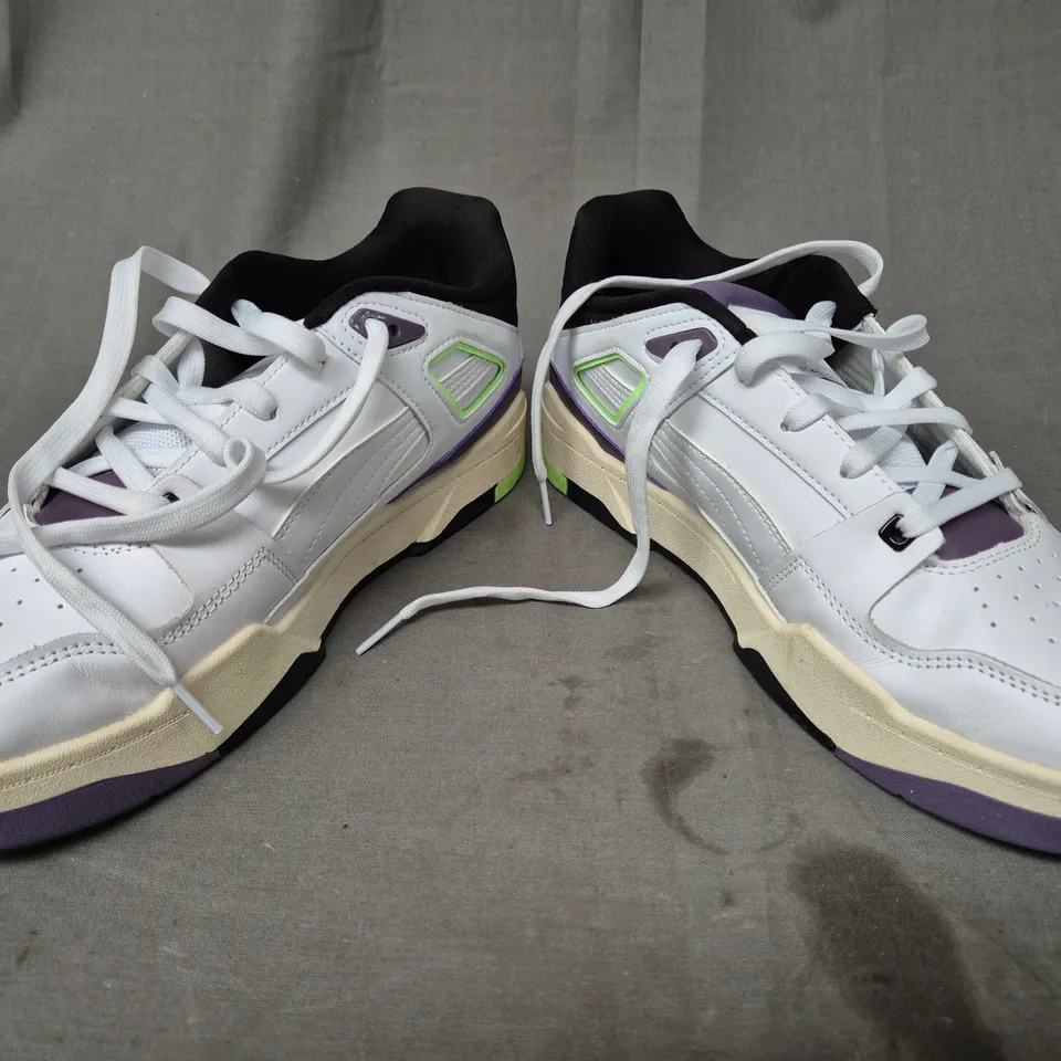 BOXED PAIR OF PUMA SLIPSTREAM SHOES IN WHITE UK SIZE 8.5