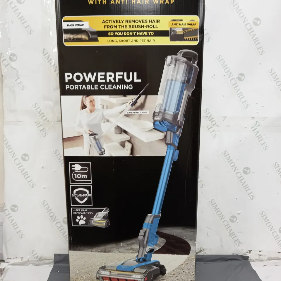 BOXED SHARK CORDED STICK VACUUM WITH ANTI HAIR WRAP TECHNOLOGY