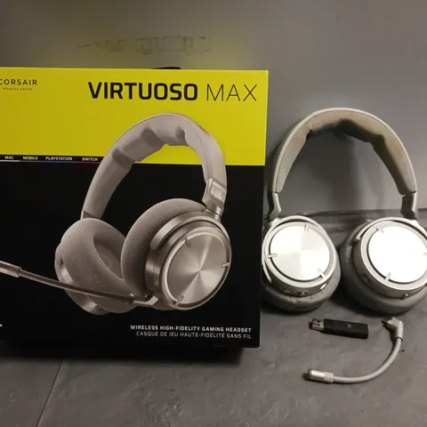 BOXED CORSAIR VIRTUOSO MAX WIRELESS HIGH-FIDELITY GAMING HEADSET