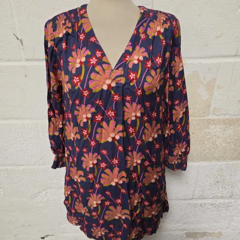 THE WHITE STUFF ELISA TUNIC - PURPLE MULTI - SIZE 12