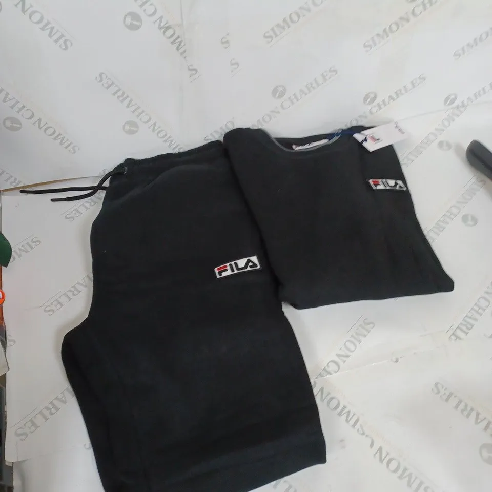 MENS BLACK FILA TRACKSUIT SMALL