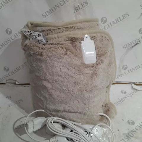 BOXED COZEE HOME VELVETSOFT HEATED THROW IN STONE