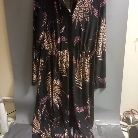 MONSOON LUCILLE FEATHER DRESS IN BLACK - MEDIUM