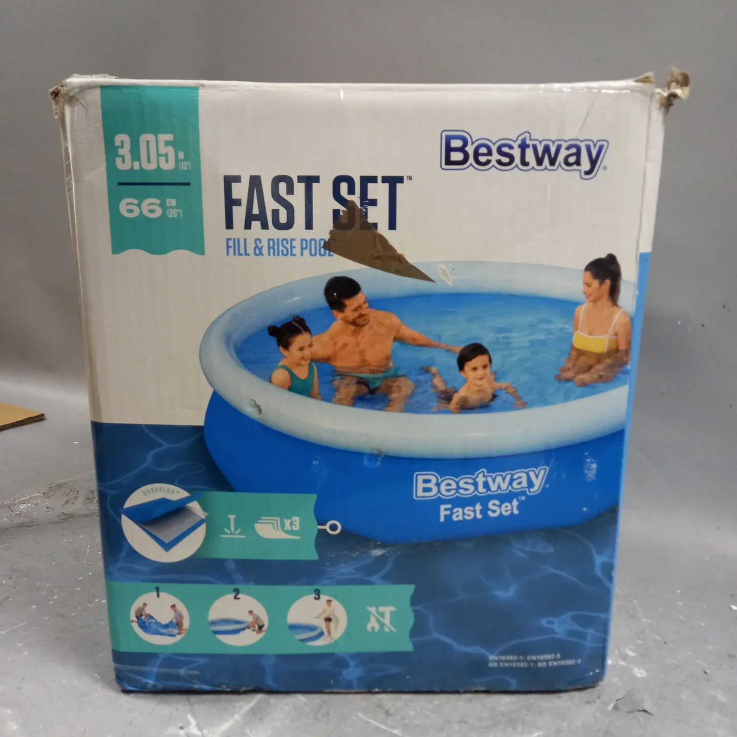 BESTWAY 10FT FAST SET SWIMMING POOL RRP £159.99