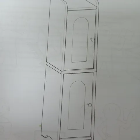 HZUANERI BATHROOM STORAGE CABINET, SLIM BATHROOM FLOOR CABINETS WITH DOOR AND ADJUSTABLE SHELF