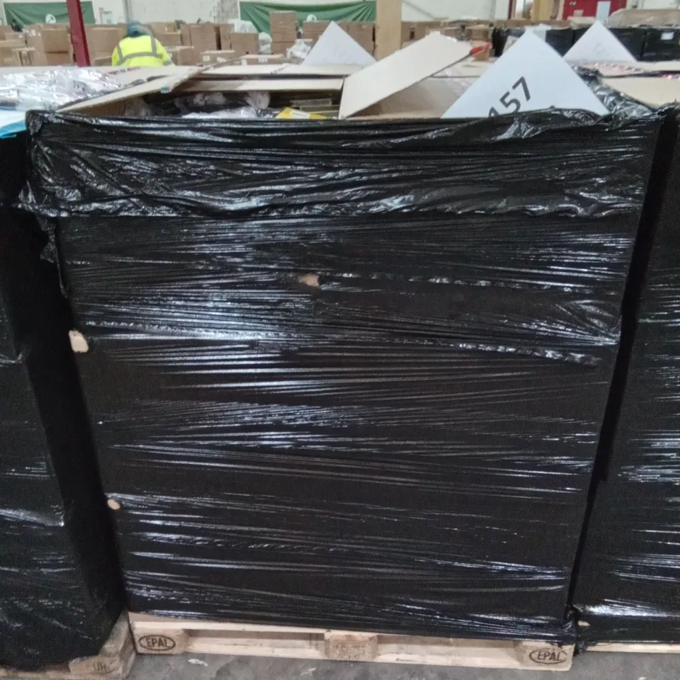 PALLET OF ASSORTED ITEMS INCLUDING TEMPERED GLASS SCREEN PROTECTOR, DADANISM TABLET CASE, ELECTRIC MILK FROTHER, TWO HANDS PAINT MARKER, SPORTS ZONE 4PK SOCKS BUNDLE