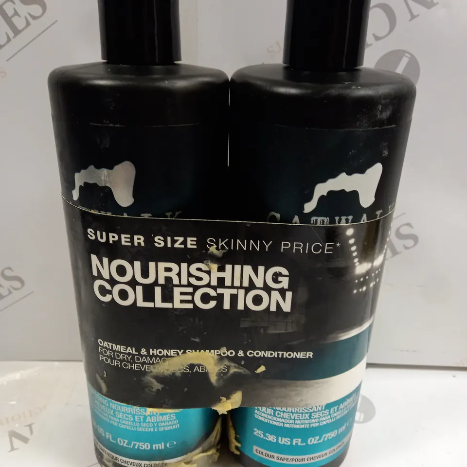 TIGI CATWALK NOURISHING COLLECTION OATMEAL & HONEY SHAMPOO & CONDITIONER DUO APPROX 750ML EACH